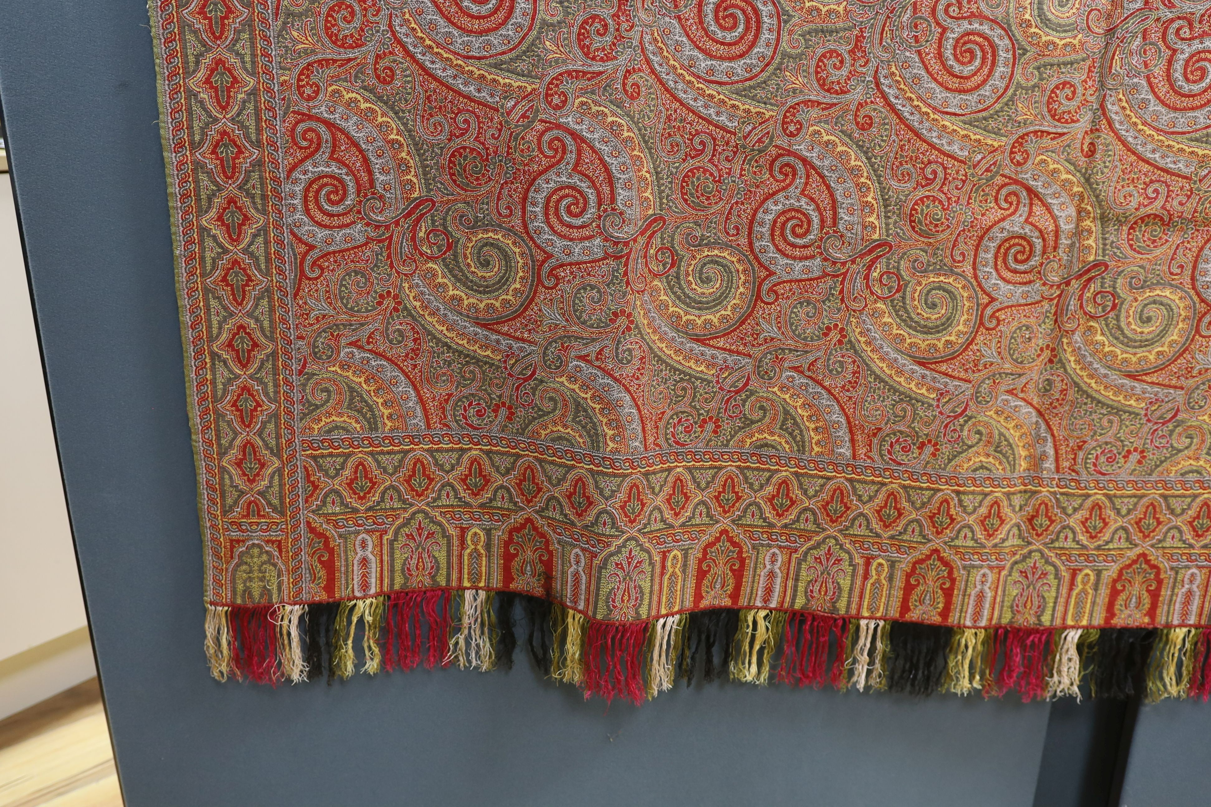 A 19th century reversible paisley shawl, possibly French